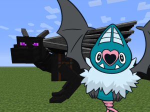  Glitchy and Ender being kawaii